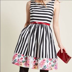 New ModCloth miss mix it belted dress!